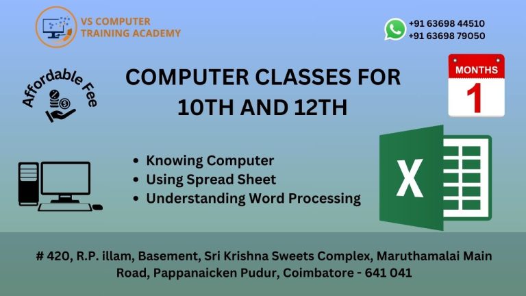 Computer classe for 10 th and 12 th