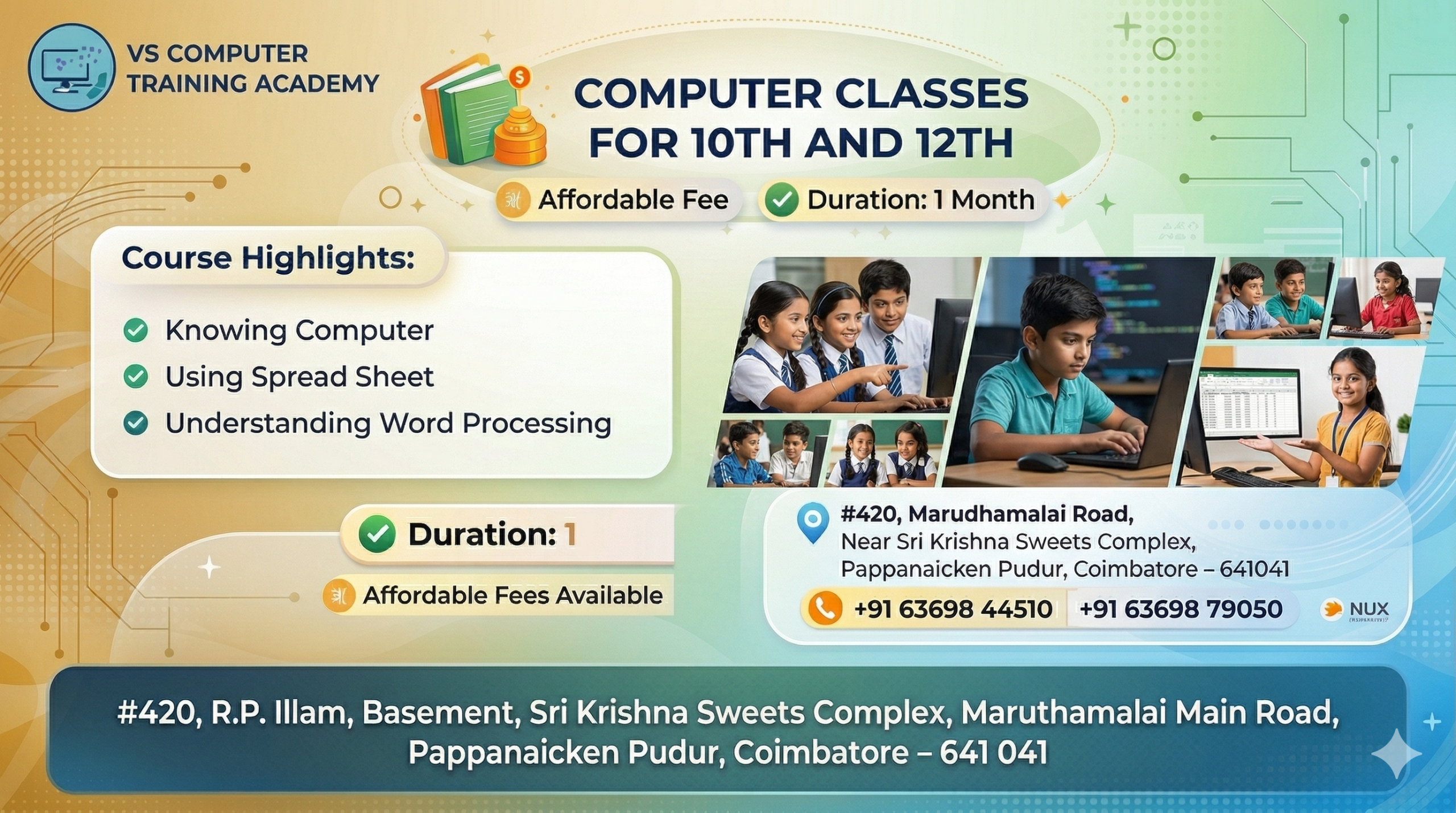 Computer classe for 10 th and 12 th 3000 rupees *DURATION 30 days